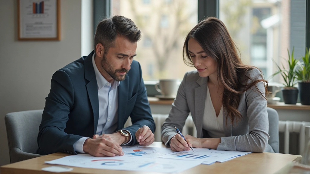 Люди обсуждают долгосрочные финансовые цели и прогнозы на будущее